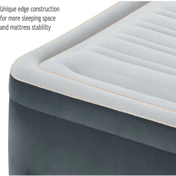 INTEX DURABEAM QUEEN COMFORT PLUSH AIRBED W/E.PUMP(152x203x46) 64414