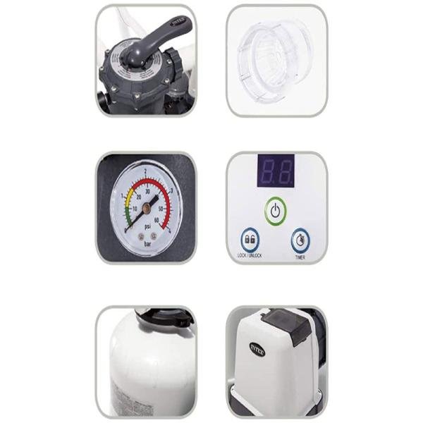 INTEX SX1500 SAND FILTER PUMP(220-240 Volt), 1500 gal./hr - 26644