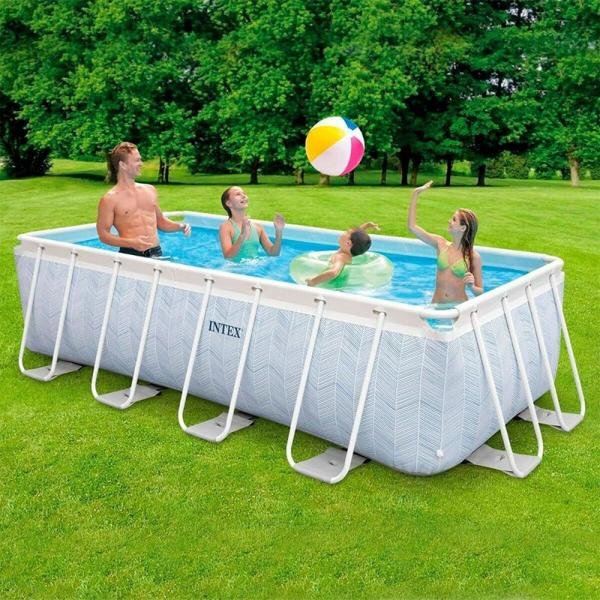 INTEX CHEVRON PRISM FRAMETM RECTANGULAR POOL SET, Ages 6+ - 26780