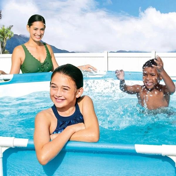 INTEX BEACHSIDE METAL FRAMETM POOL SET (w/220-240V Filter Pump), Ages 6+ - 28208