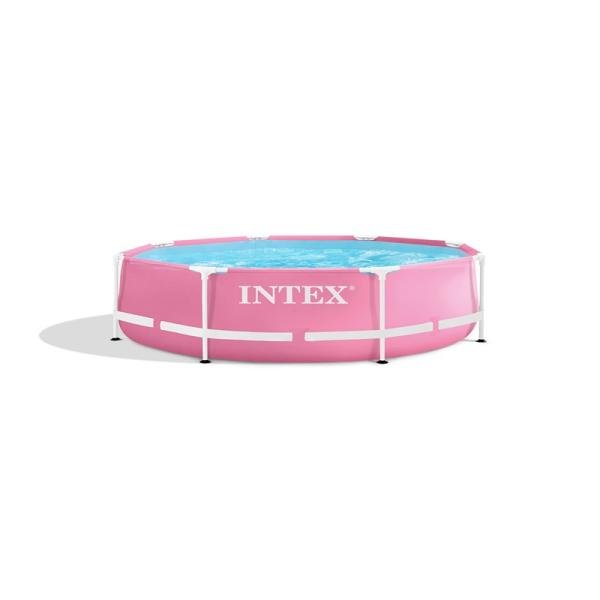 INTEX PINK METAL FRAMETM POOL SET (w/220-240V Filter Pump), Ages 6+ - 28292