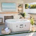 INTEX 4-PERSON CHEVRON DELUXE SQUARE BUBBLE SPA SET, (220-240 Volt), Age 6+ - 28446