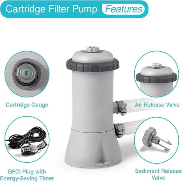 INTEX C530 CARTRIDGE FILTER PUMP (220-240 Volt), 530 gal./hr - 28604