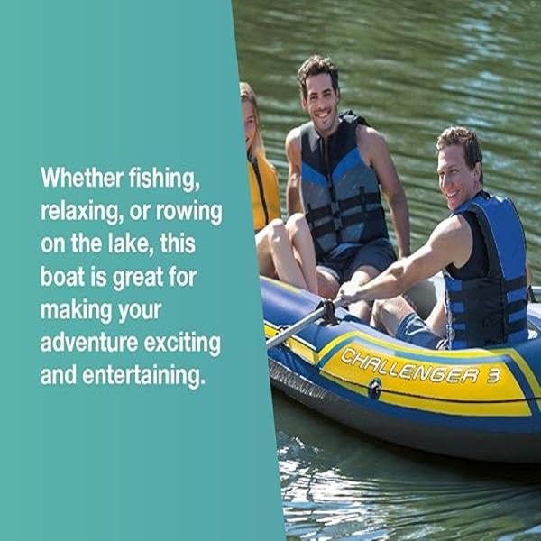 INTEX CHALLENGERTM 3 BOAT SET (with 48" Aluminum Oars, 68614) - 68370