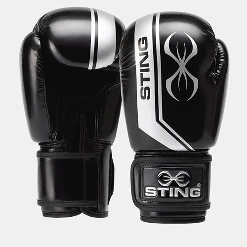 STING ARMALITE BOXING GLOVE - 10oz - BLACK / SILVER - 1029286