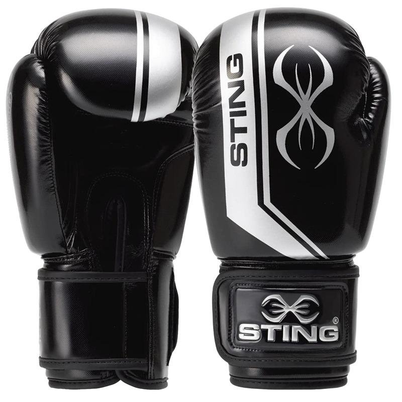STING ARMALITE BOXING GLOVE - 12oz - BLACK / SILVER - 1029293