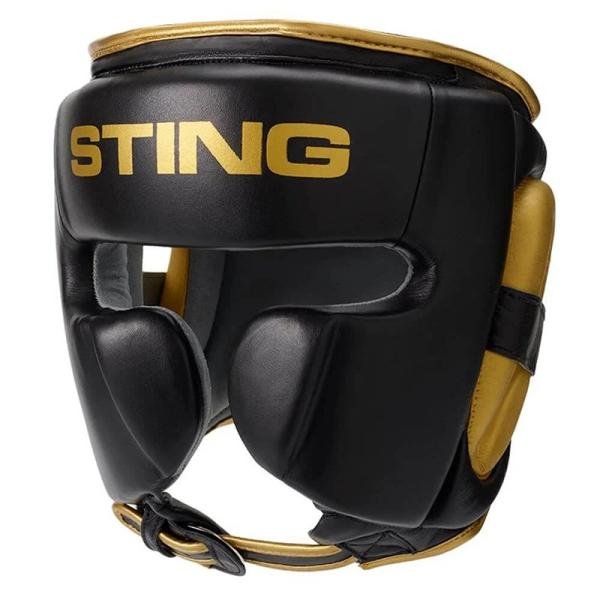 STING VIPER GEL FULL FACE HEAD GUARD - L - WHITE/GOLD - 1030176