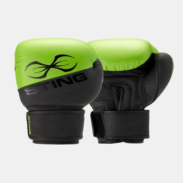 STING ORION BOXING GLOVE - 14oz - BLK/GREEN - 1037700