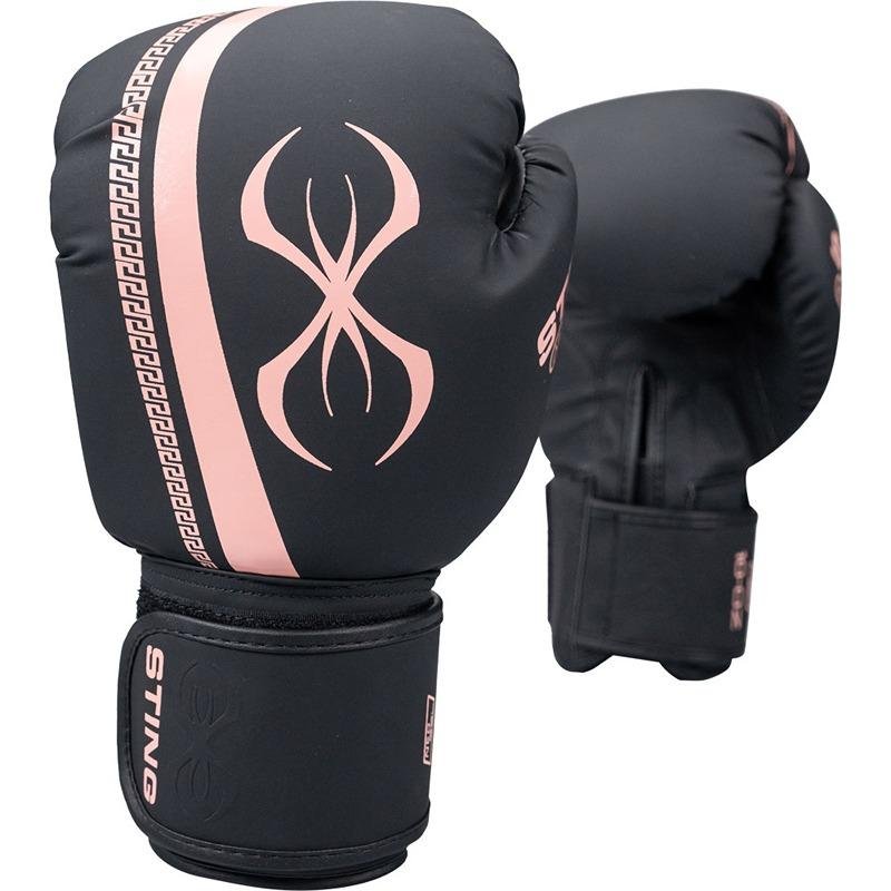 STING AURORA WOMENS BOXING GLOVE - 10oz - BLK/PEACH - 1037816