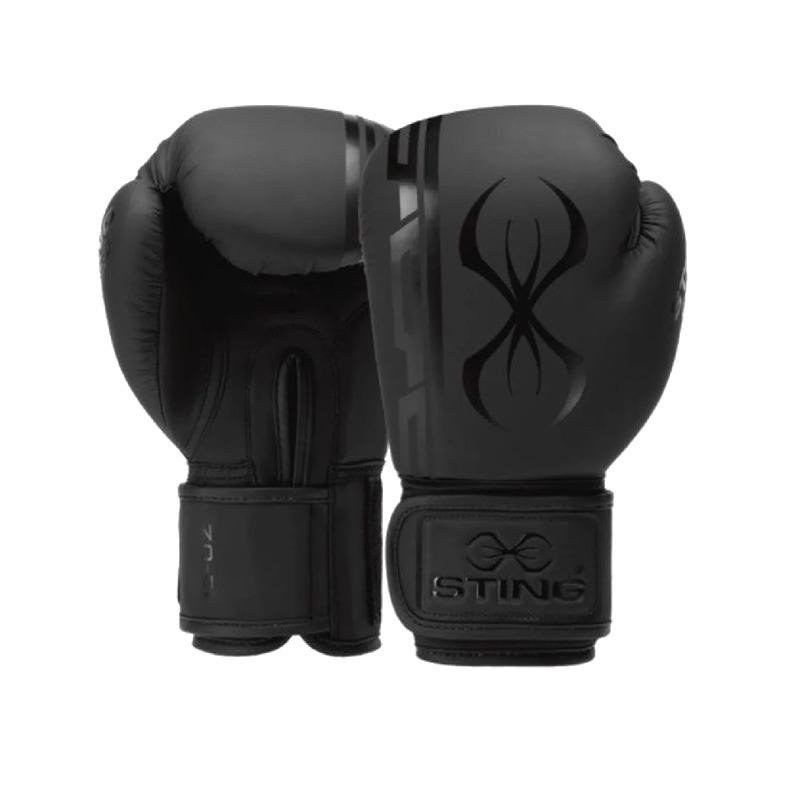 STING ARMAPLUS BOXING GLOVE SAGM-0111 - 8oz - BLACK/BLACK - 1038110