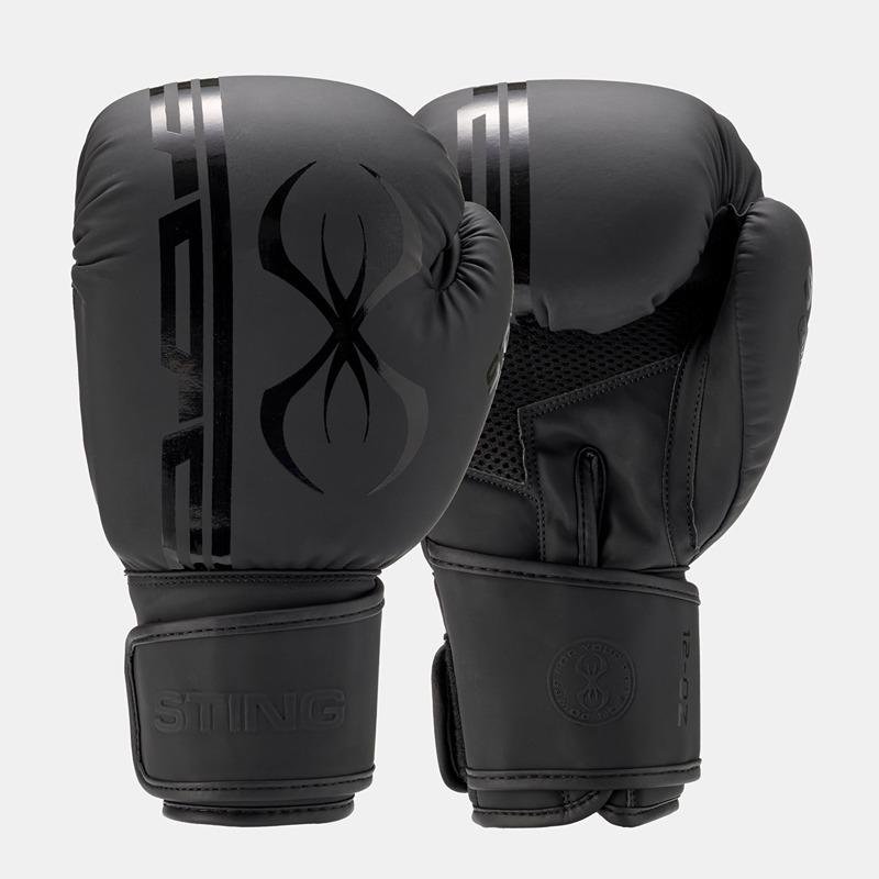 STING ARMAPLUS BOXING GLOVE SAGM-0112 - 10oz - BLACK/BLACK - 1038127