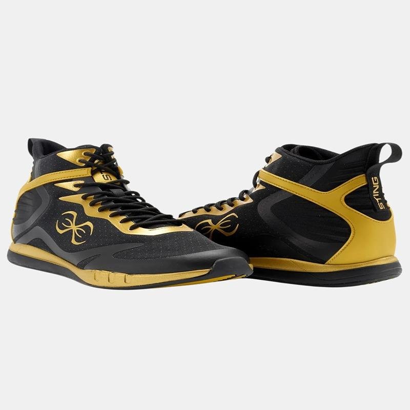 STING VIPER BOXING SHOE 2.0 - SIZE 4 US - BLACK/GOLD - 1038325