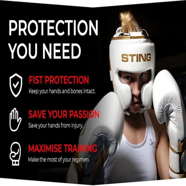 STING VIPER X BOXING GLOVE - 12oz - BLACK / GOLD - 1039353