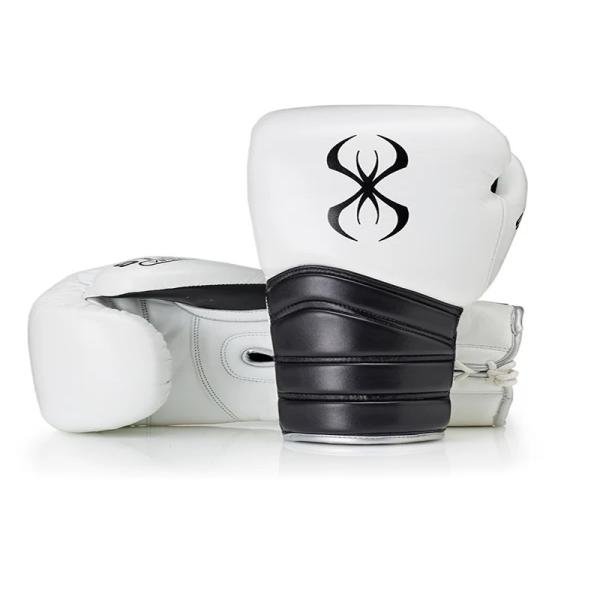 STING VIPER X BOXING GLOVES LACE UP - 14oz - WHITE/BLK/SILVER - 1039483