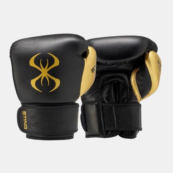 STING EVOLUTION BOXING GLOVE - 14oz - BLACK / GOLD - 1039537