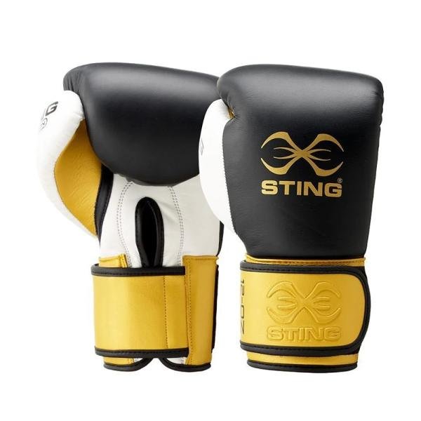STING EVOLUTION FIGHT GLOVE - 8oz - BLACK / GOLD - 1039599