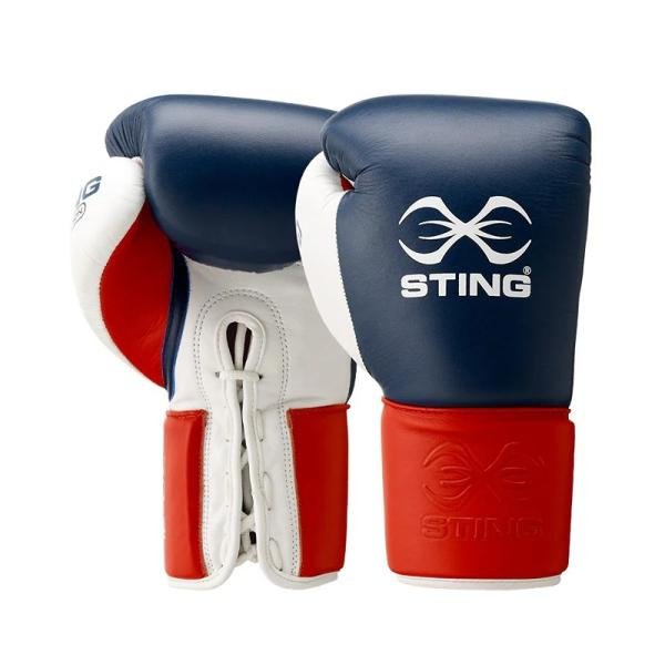 STING EVOLUTION FIGHT GLOVE - 8oz - WHITE/RED - 1039612
