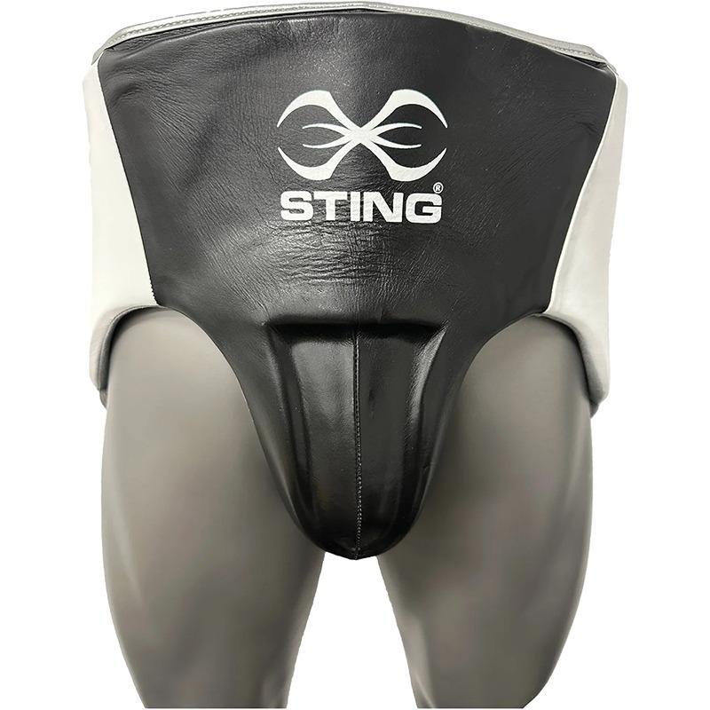 STING PRO LEATHER ABDOMINAL GUARD - S - WHITE/BLACK - 1039650
