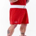 STING JUNIOR METTLE BOXING SHORT - SIZE 14 - RED - J-ST1026-RD14
