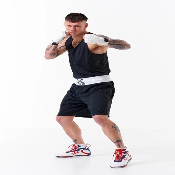 STING MENS METTLE BOXING SINGLET - SIZE XS - BLACK - M-ST1027-BK00