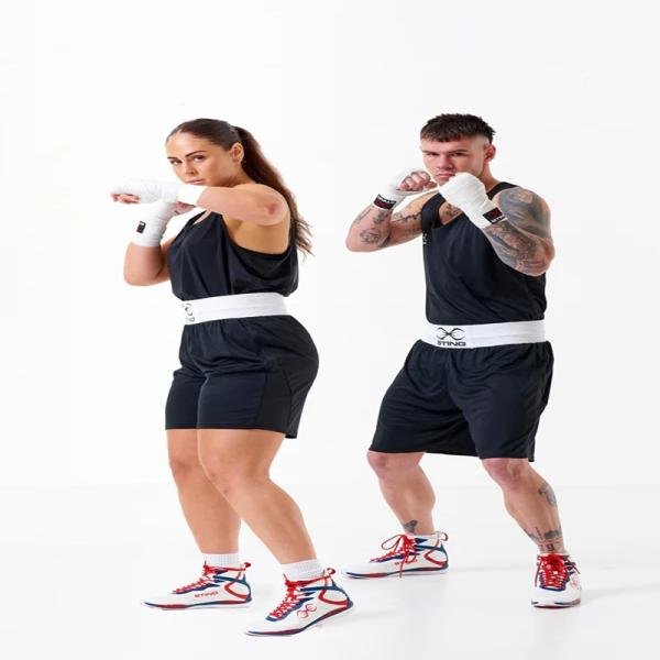 STING MENS METTLE BOXING SINGLET - SIZE XL - BLACK - M-ST1027-BK04