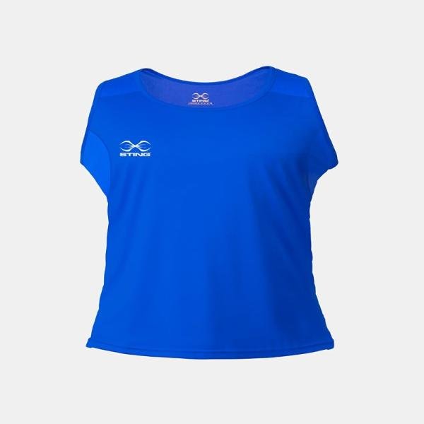 STING MENS METTLE BOXING SINGLET - SIZE M - BLUE - M-ST1027-BL02