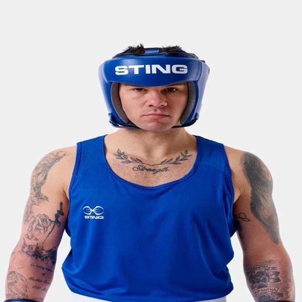 STING MENS METTLE BOXING SINGLET - SIZE 2XL - BLUE - M-ST1027-BL05