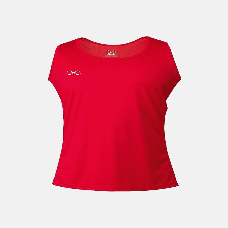 STING MENS METTLE BOXING SINGLET - SIZE M - RED - M-ST1027-RD02