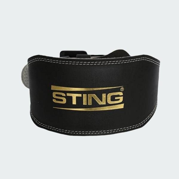 STING ECO LEATHER LIFTING BELT 6INCH - S - BLACK / GOLD - S10W-BS61