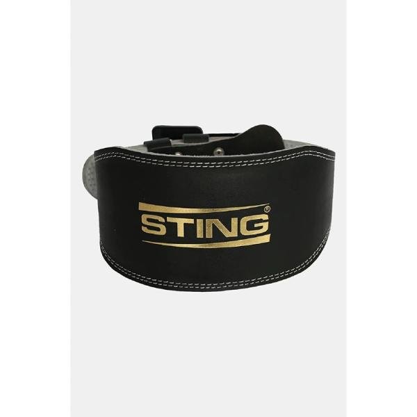 STING ECO LEATHER LIFTING BELT 6INCH - L - BLACK / GOLD - S10W-BS63