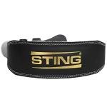 STING ECO LEATHER LIFTING BELT 6INCH - XL - BLACK / GOLD - S10W-BS64