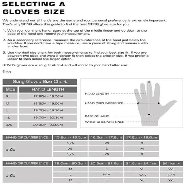 STING ATOMIC TRAINING GLOVE - XL - BLACK / RED - S10W-GA14