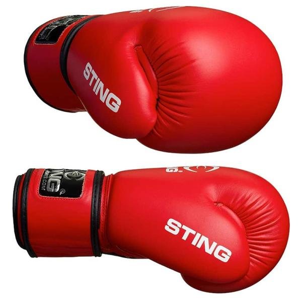 STING COMPETITION AIBA BOXING GLOVE - 12oz - RED - S2AG-0213