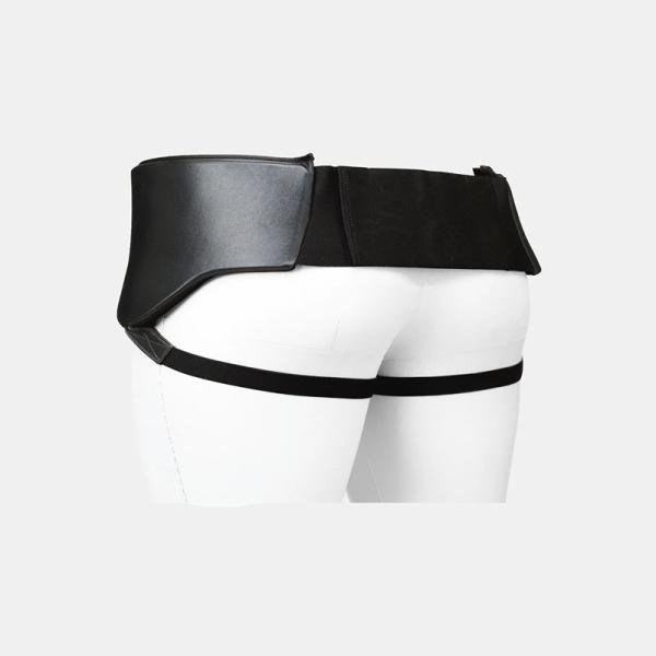 STING PRO LEATHER ABDOMINAL GUARD - L - BLACK / GOLD - SAG-1703