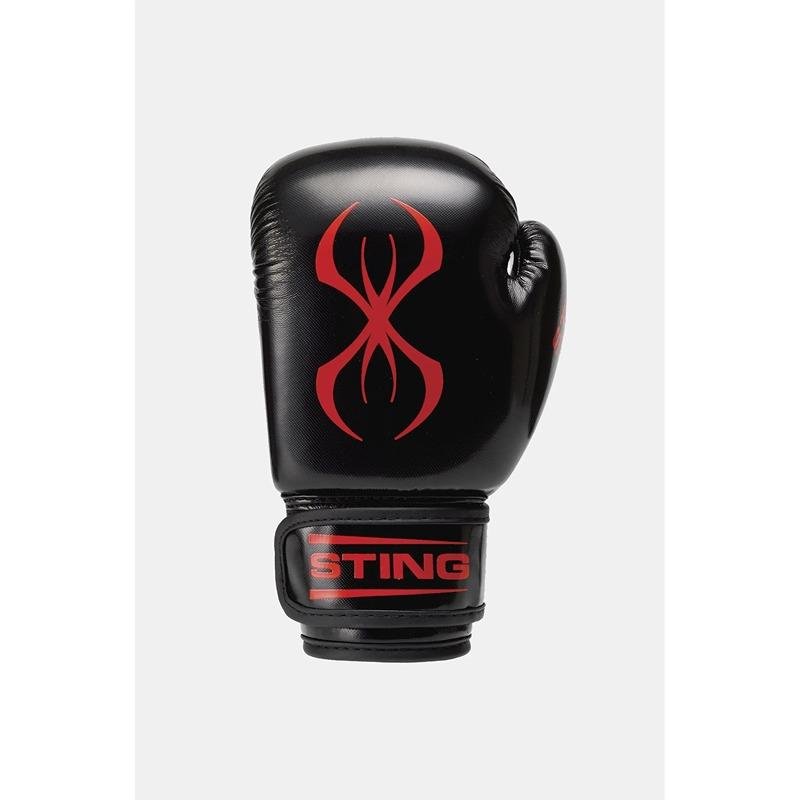 STING ARMA JUNIOR BOXING GLOVE - 6oz - BLACK / RED - SPBG-1410