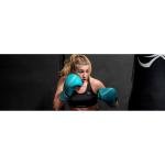 STING AURORA WOMENS BOXING GLOVE - 12oz - BLACK / AQUA - SPBG-1513
