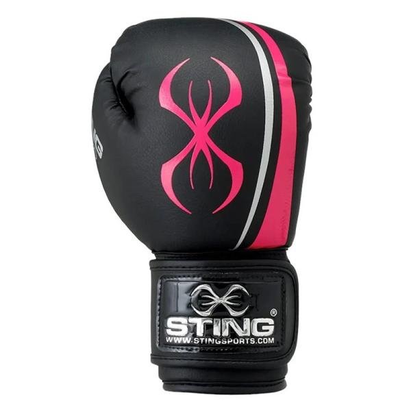 STING AURORA WOMENS BOXING GLOVE - 14oz - BLACK / AQUA - SPBG-1514