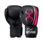 STING AURORA WOMENS BOXING GLOVE - 14oz - BLACK / AQUA - SPBG-1514
