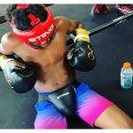 STING VULCAN SPARRING GLOVE - 14oz - BLACK / BLUE - SVSG-1314