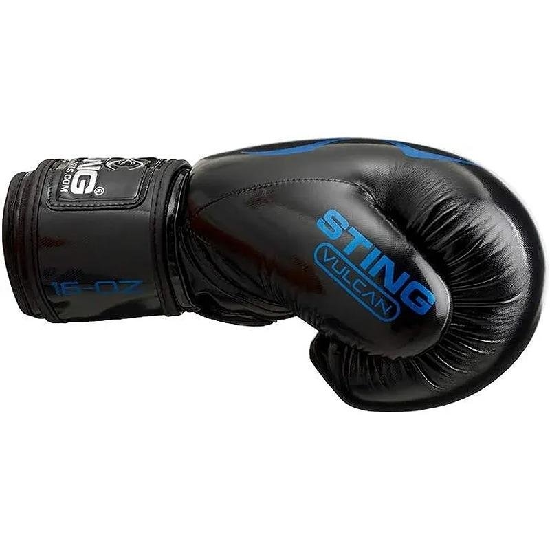 STING VULCAN SPARRING GLOVE - 16oz - BLACK / BLUE - SVSG-1315