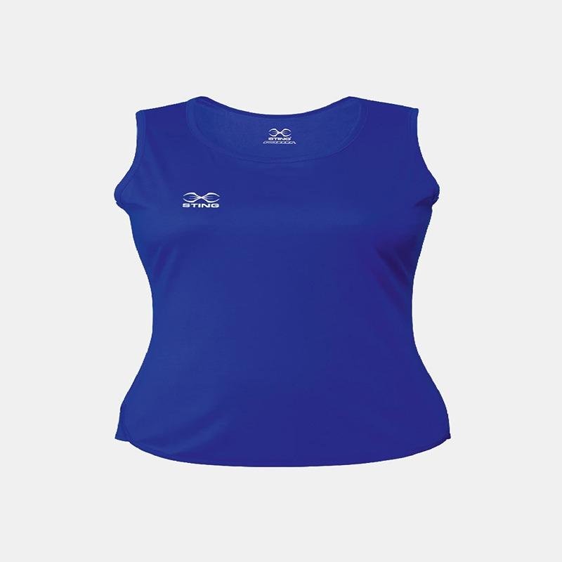 STING FEMALE BOXING METTLE SINGLET - SIZE M - BLUE - W-ST1043-B02