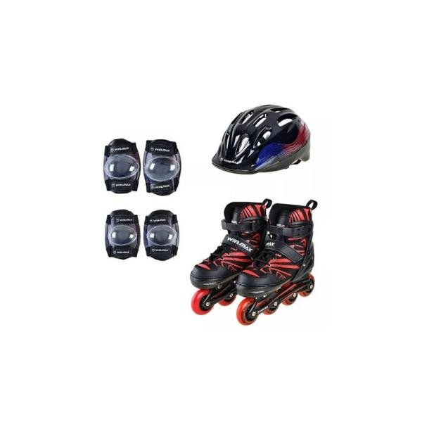 Winmax KINETIK KIDS INLINE SKATE COMBO SET RED, L - WME75469AL