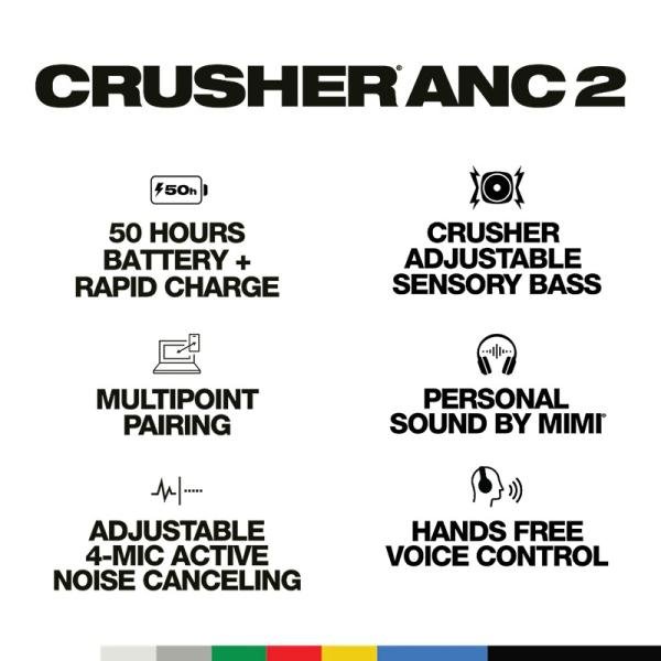 SKULLCANDY CRUSHER ANC 2 WIRELESS OVER-EAR-BONE.ORANGE GLOW - S6CAW-S951
