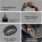 ULTRAHUMAN RING AIR- SIZE-8- RAW TITANIUM - UHRA-RT-08