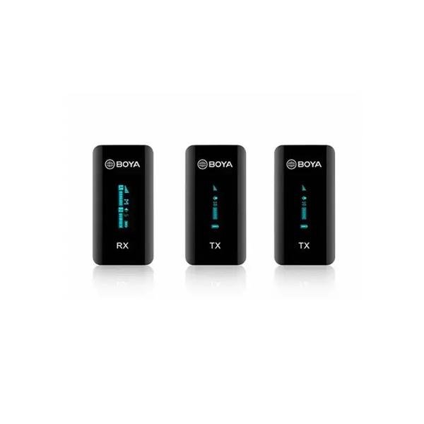 Boya BY-XM6-S2 Digital Camera-Mount True-Wireless 1-Person Microphone System (2.4 GHz) (2 Transmitter + 1 Receiver)-BY-XM6-S2