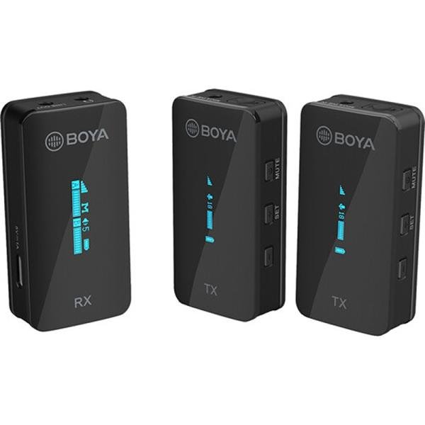 Boya BY-XM6-S2 Digital Camera-Mount True-Wireless 1-Person Microphone System (2.4 GHz) (2 Transmitter + 1 Receiver)-BY-XM6-S2