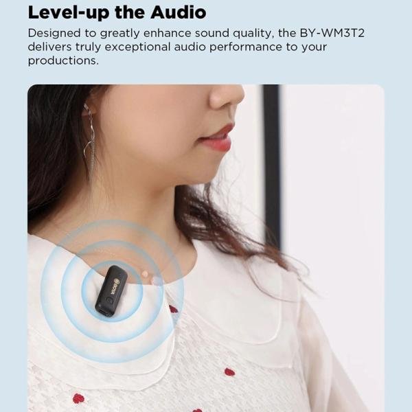 Boya BY-WM3T2-M1 Wireless Lavalier Microphone, 2.4GHz dual-channel wireless microphone system-BY-WM3T2-M1