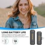 Boya 2.4Ghz wirless micrphone, 1+1, Mfi Lightninig, USB type-C for Android devices-BY-WM3T2-U1