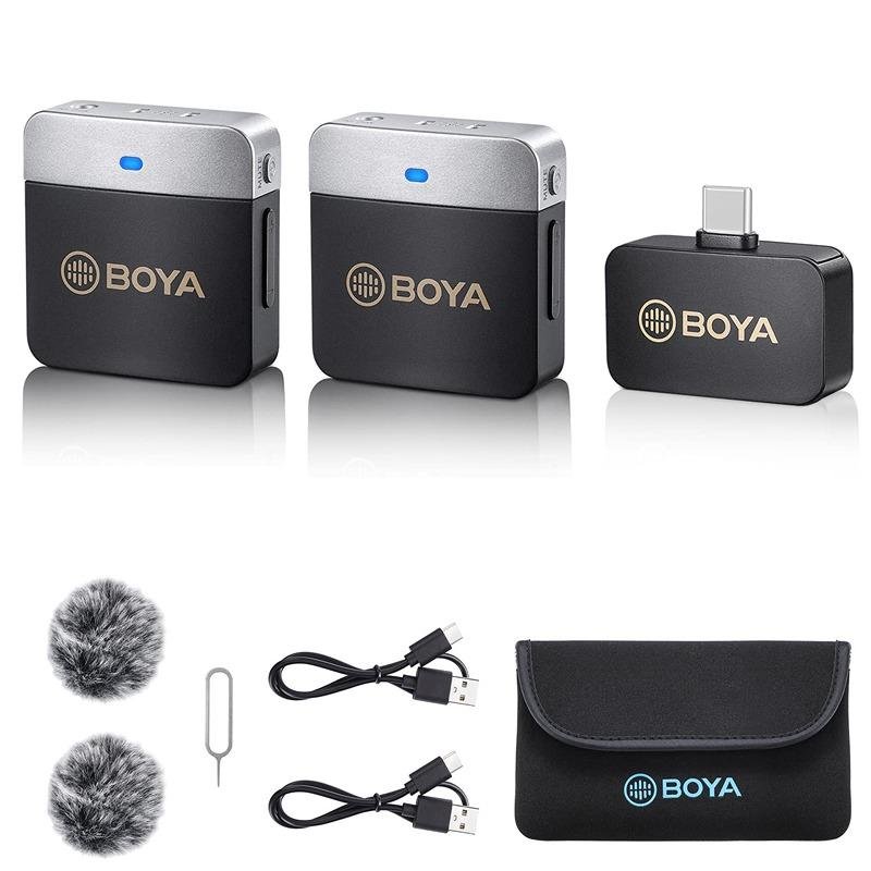 Boya Mini 2.4g wireless mic for camera and smartphone (3.5mm TRS) devices, with noise reduction-BY-M1V1