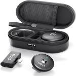 Boya Omic-D-W Wireless Microphone,Noise Cancelling Wireless Microphones for iPhone with Wireless Charging Case & Magnetic Clip, Lightning connector-Black-Omic-D(black)